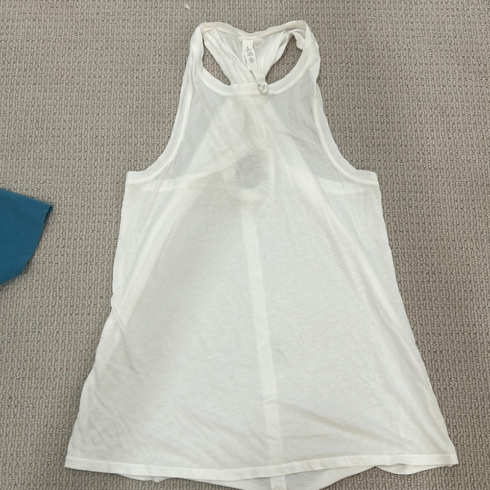 White cross back lululemon tank